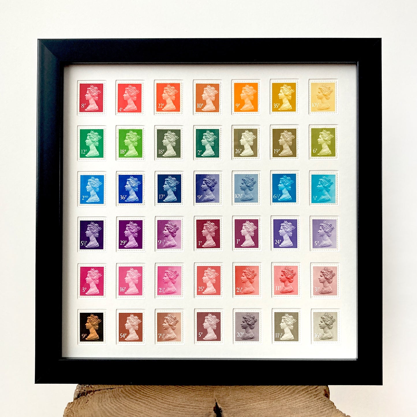 Rainbow Postage Stamp Artwork