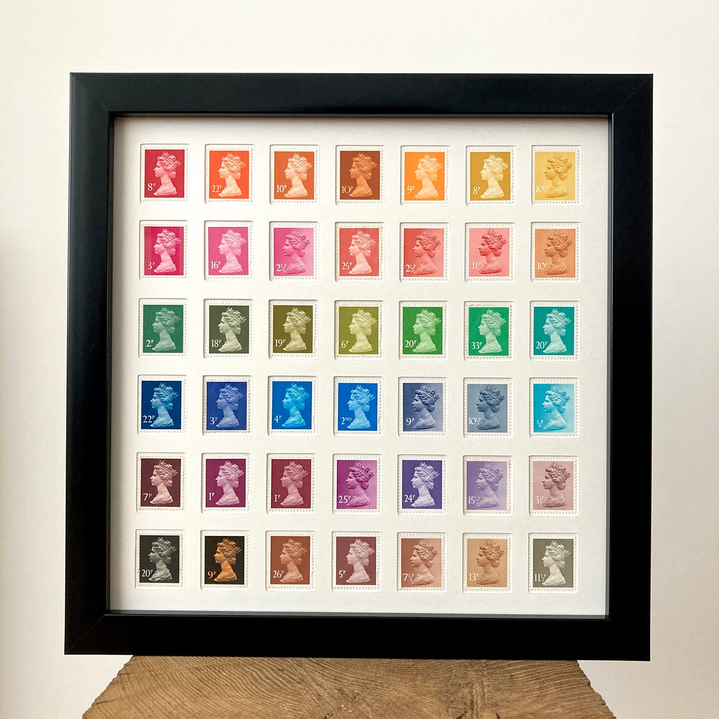 Rainbow Postage Stamp Artwork