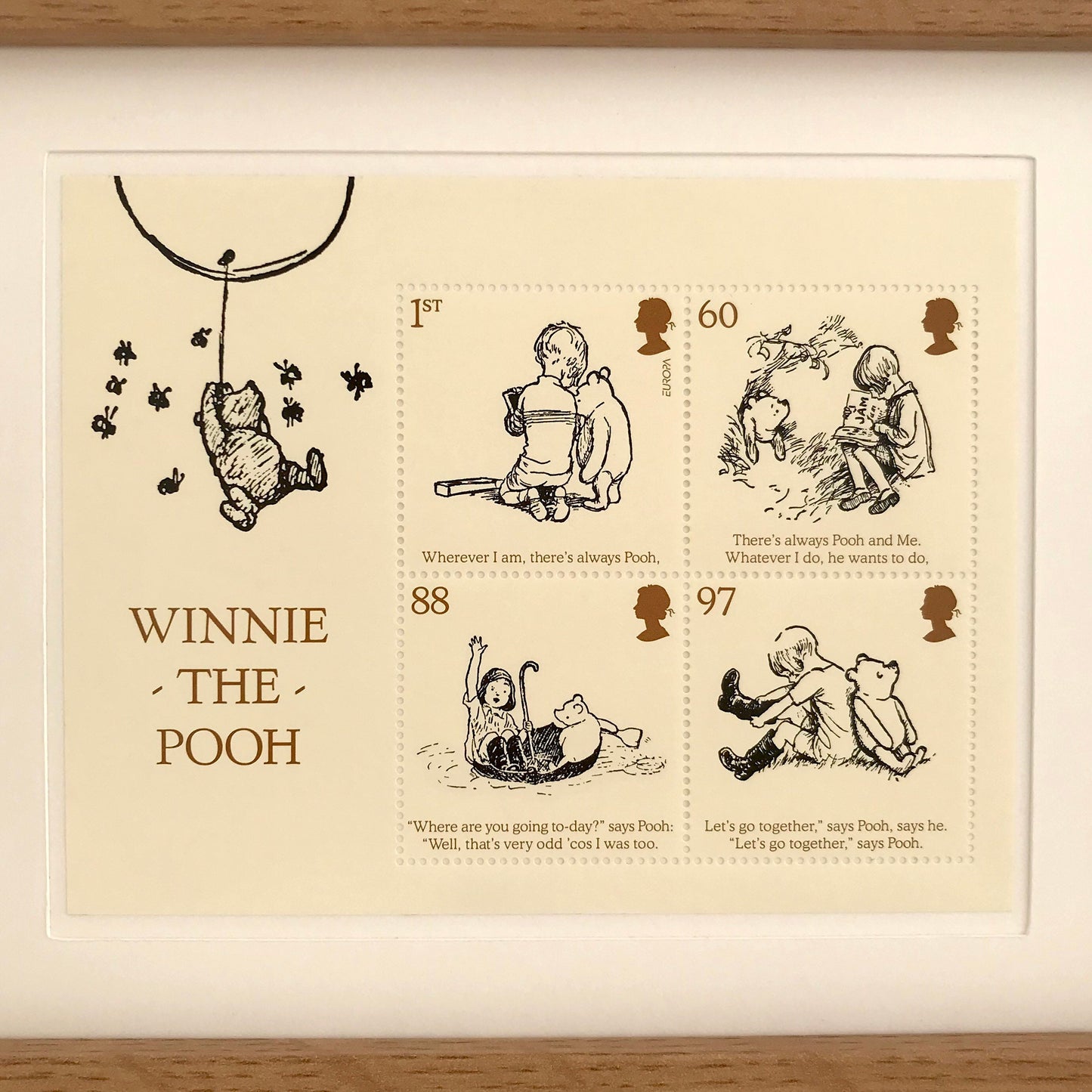 Winnie the Pooh Framed Miniature Stamp Sheet (2010)