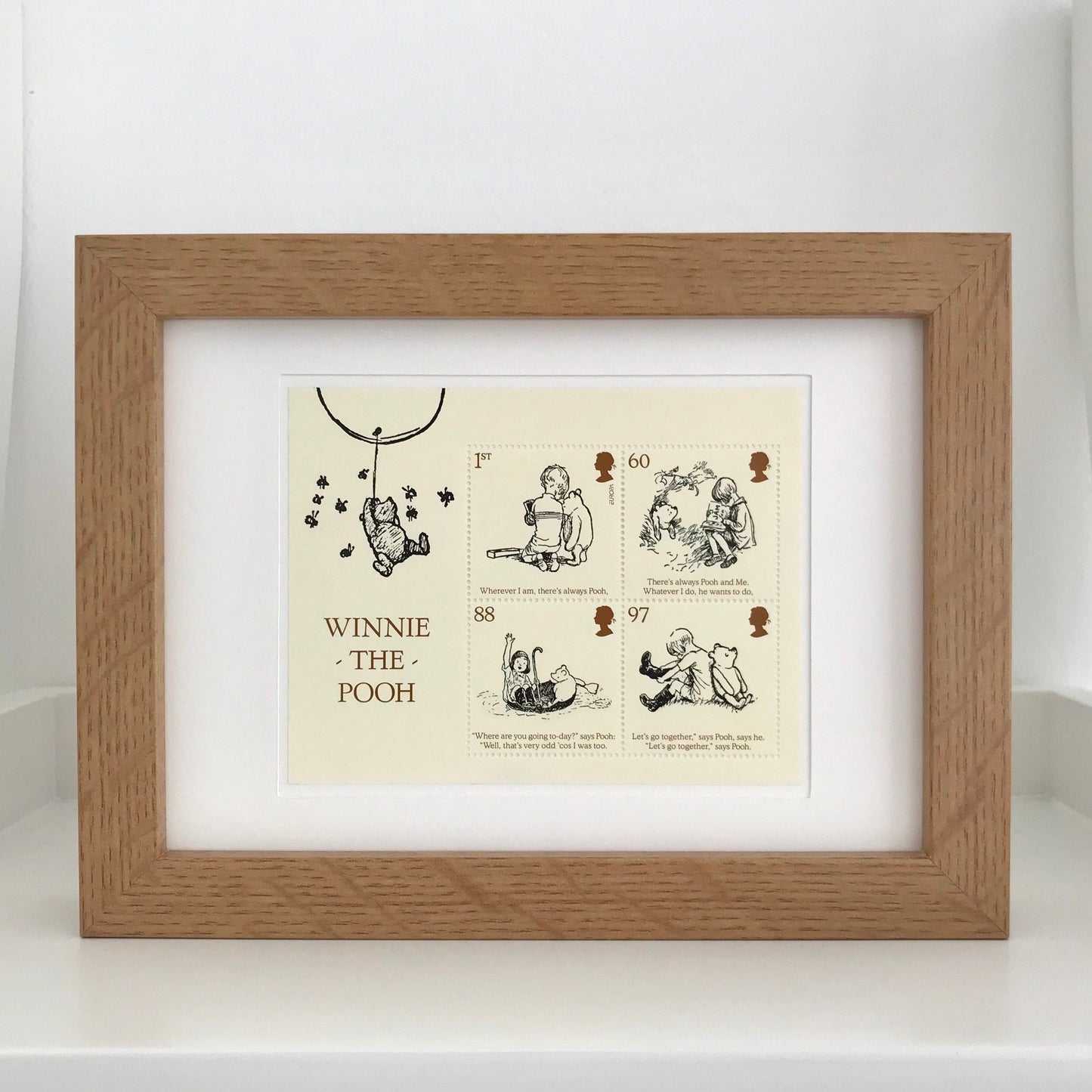 Winnie the Pooh Framed Miniature Stamp Sheet (2010)