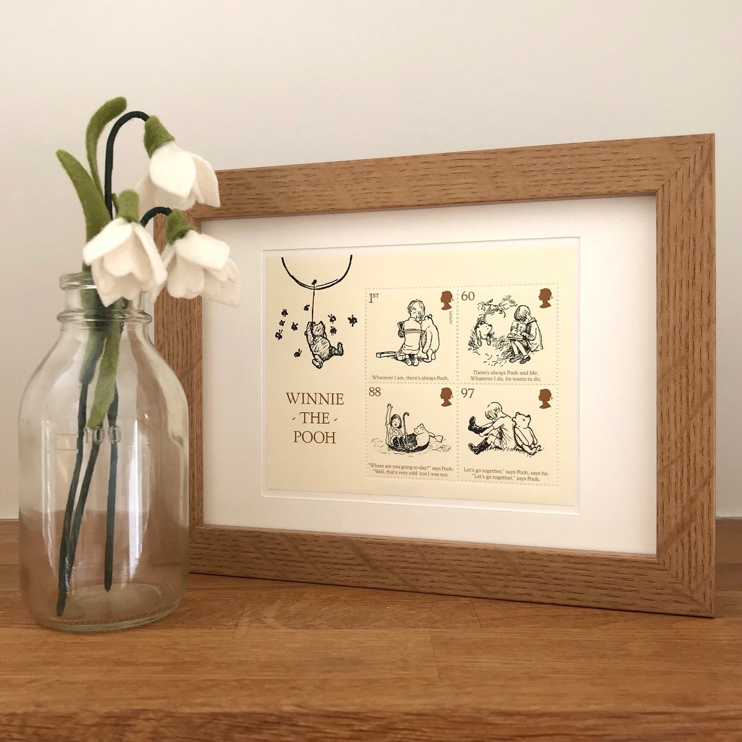 Winnie the Pooh Framed Miniature Stamp Sheet (2010)